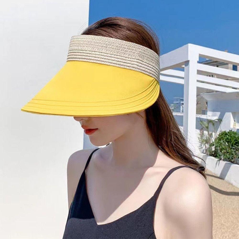 

UV Protection Sunshade Hat Wide Brim Panama Hat Summer Beach Cap Men Women