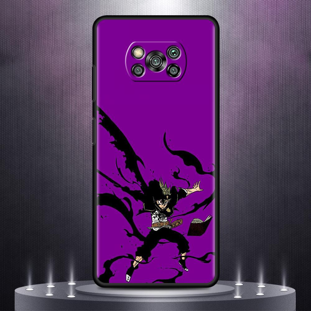 

Силиконовый чехол для Xiaomi Mi Poco X3 NFC 10T Pro Note 10 Lite 9T 11 F3 M3 F1 A2 CC9, мягкий чехол для телефона, черный клевер, Funda Cas Mi Poco F3 GT