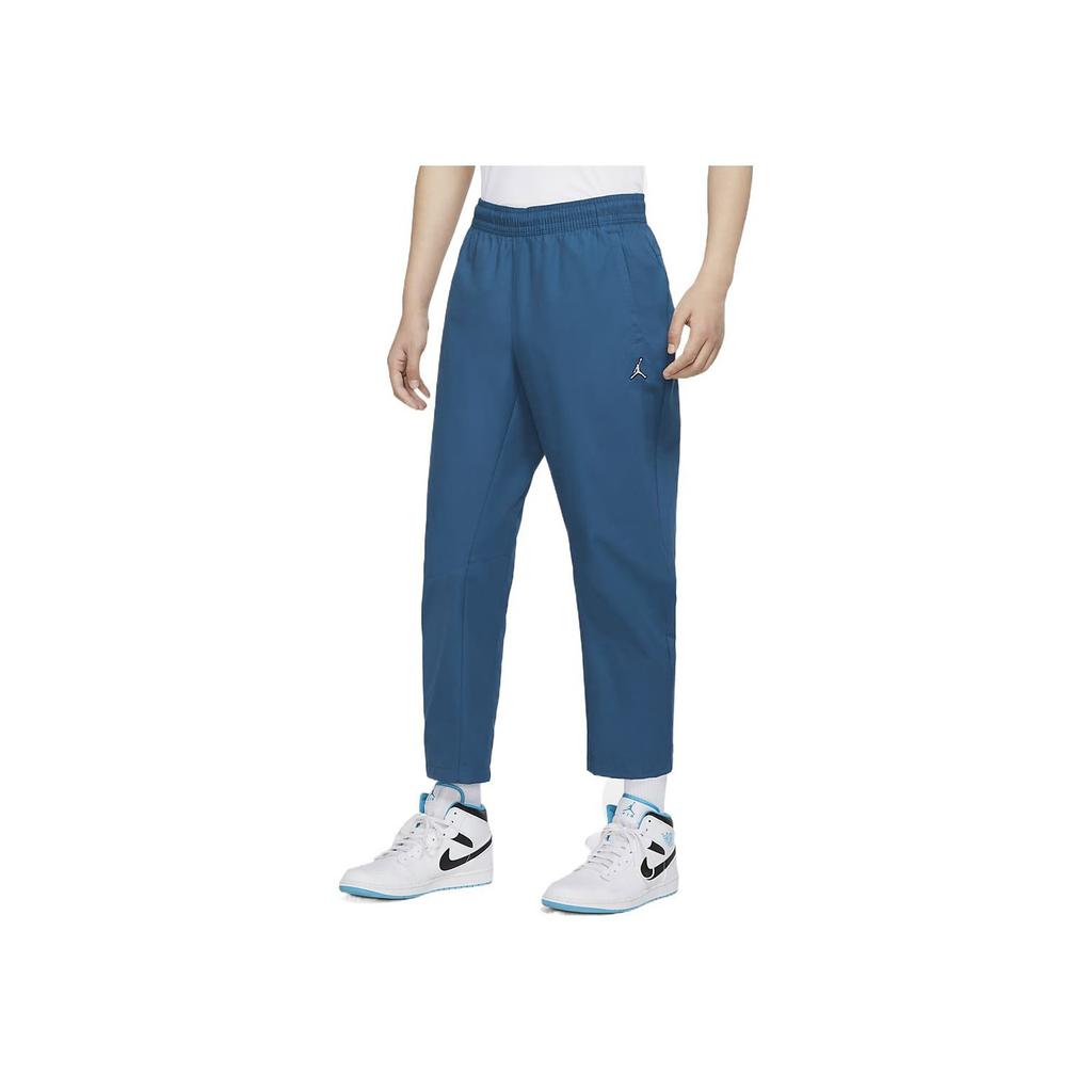 Jordan FW22 Solid Color Elastic Logo Print Straight Casual Pants Men Bottoms French-Blue DR3095-493
