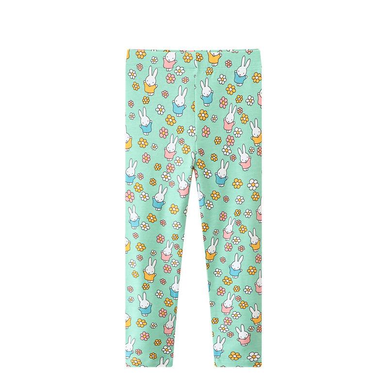 Autumn Girls' Cute Rabbit Pattern Elastic Leggings