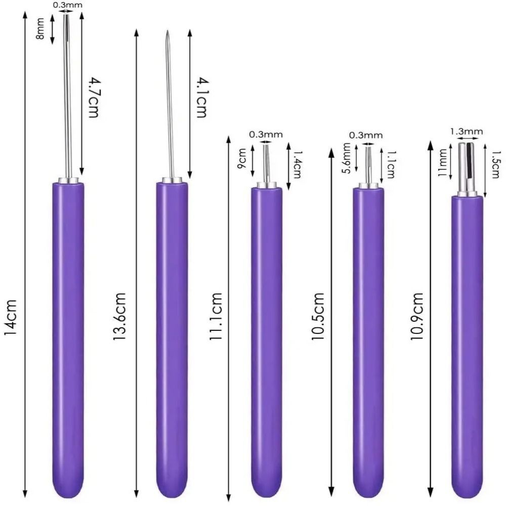 12PCS Quilling Slotted Pen Paper Quilling Tools Paper Curling Multi Size Quilling Needle Kit Paper Craft Paper Quilling Pen