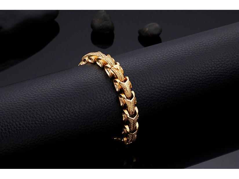 Korean Style Trendy Dragon Bone Stainless Steel Men's Titanium Bracelet
