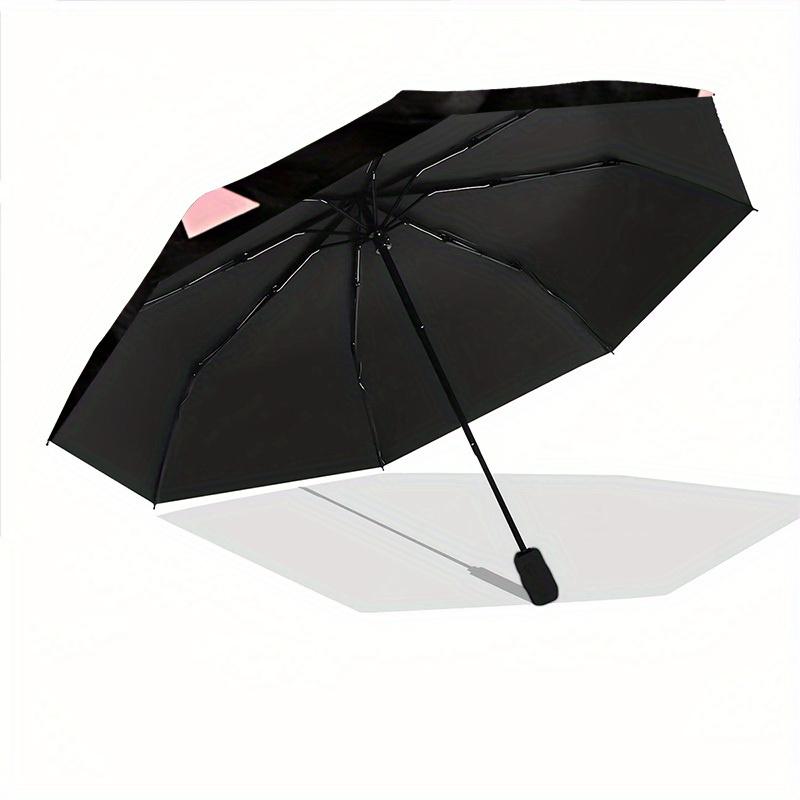 1pc Love Cat Automatic Open/close Folding Compact Umbrella, 8-Rib Sturdy Canopy, Lightweight Portable, Everyday Use, Gift, Outdoor Umbrella, Travel Es