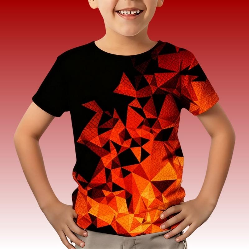 2025 Kids Clothes 3D Print Cute Cartoon Bear Short Sleeves Graphic T Shirts Outdoor Comforts Casual Tops T-Shirts for Children