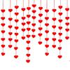 3Meters Length Red Hearts Garland Red Heart DIY Hanging String Garland Hanging Ornament Hearts Felt Garland