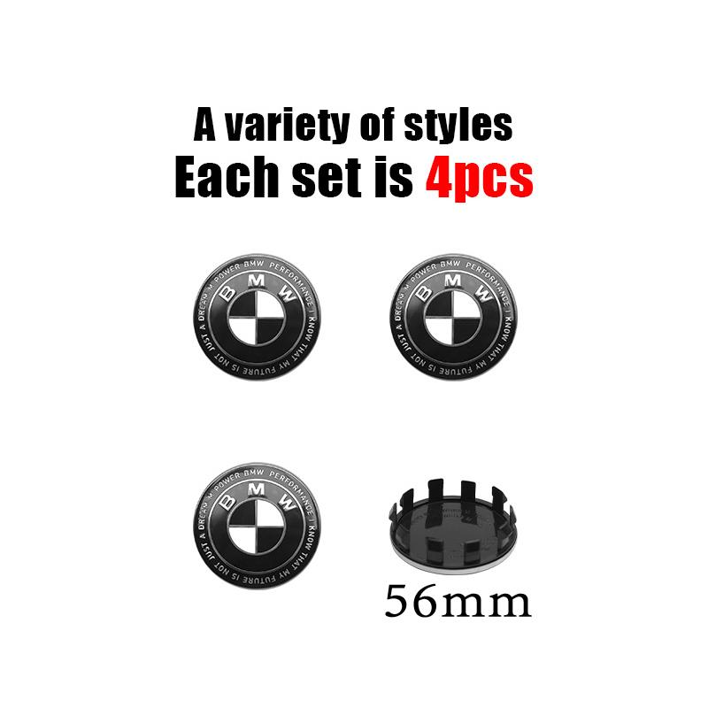 4Pcs 56/68mm Car Wheel Center Hub Cap Auto Accessories For BMW M Performance E90 E36 E39 E46 E60 F10 F30 G20 G21 G30 F15 X5 G11
