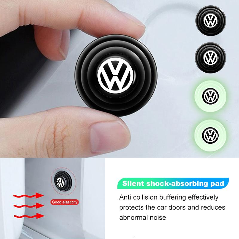 Valve Stems Caps For Volkswagen VW Car Door Protector Sticker Absorbing Noise Gaskets Protector Golf 4 5 6 7 Polo Jetta Sagitar zl2