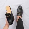 Fashion 2025 New Original Designer Summer Flats Leather Men Mules Shoes Men All-match Slippers Retro Soft Anti Slip Casual Shoes for Men