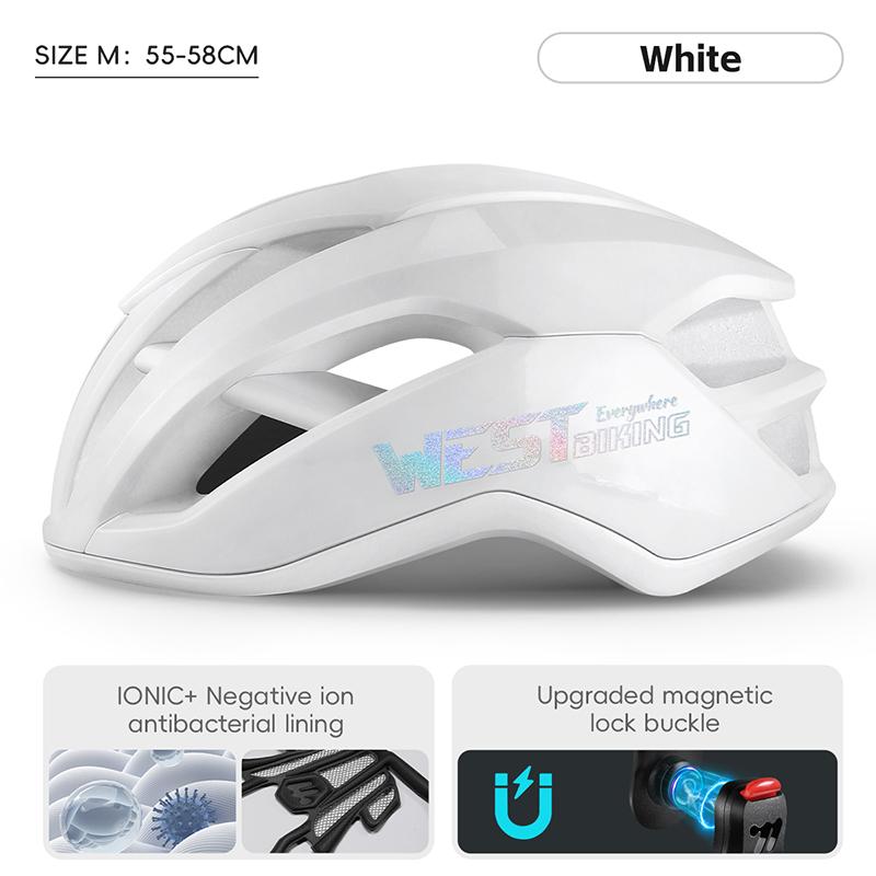 West Biking Pro Велосипедный шлем Интегрированное литье Аэродинамический Гоночный Велосипедный шлем Магнитная пряжка Мужской Женский Велосипедный шлем