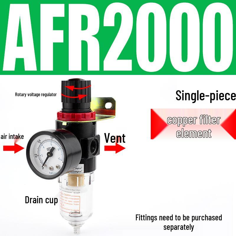 Drei-Einheiten-Luftkompressor: AR Druckregler, AFC2000 Öl-Wasser-Abscheider, AFR Filter