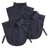 Cotton Front Tie for Women Polka Dots Fake Collar Laides Lapel Detachable Collar Shirt Female False Collar Necklace Dress Decor