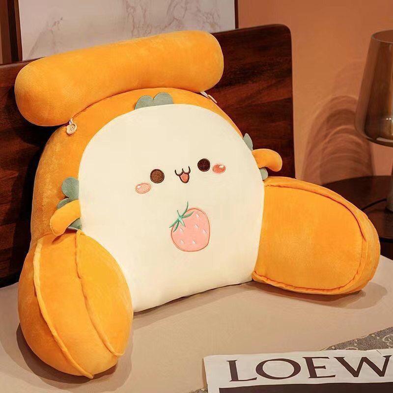 1pc Cartoon Cute Bed Back Cushions Soft Bag with Large Backrest Sofa Tatami Reading Support Pillow Lumbar Support Detachable and Washable Pillows