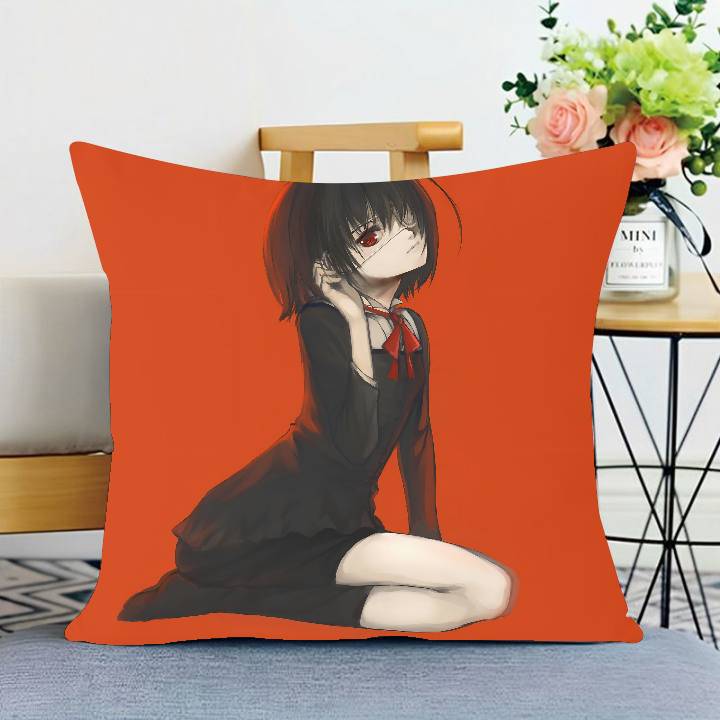 M-Misaki Mei Cartoon Animation Cushion Cover Inches Farmhouse Decor Home Throw Pillow Covers For Couch Decorations