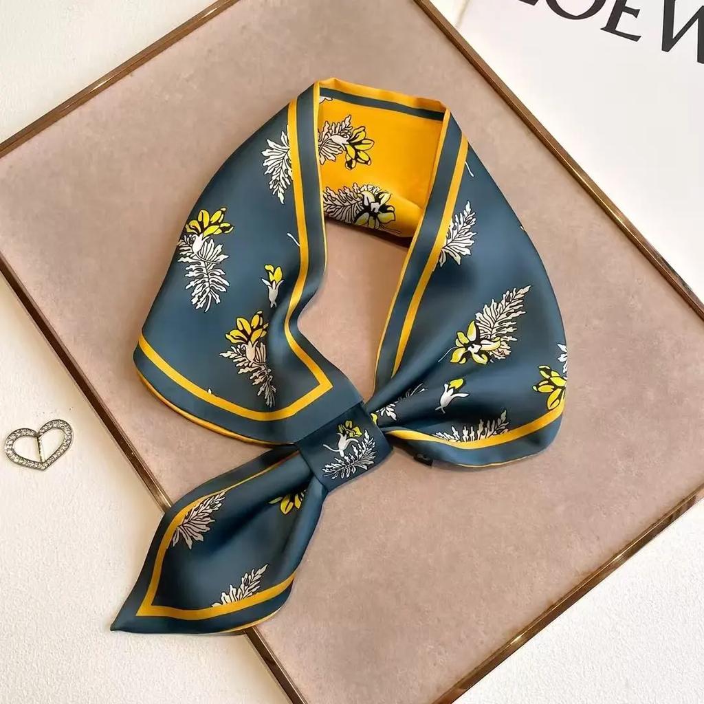 Luxury Brand Skinny Neckerchief Scarf For Women Satin Silk Ribbons Bandana Ladies Neck Tie Wrist Wrap Shawl Echarpe
