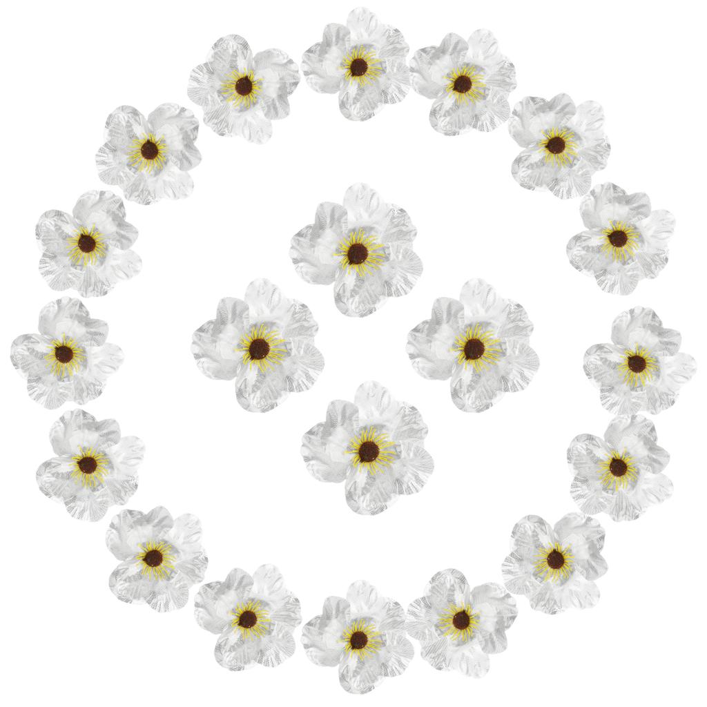 50Pcs Artificial Flower Heads Fake Wildflower Heads Bulk Artificial Flowers for DIY Wedding Bouquets  Party Home Decorations