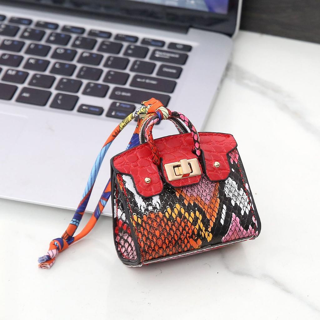 Internet-Berühmtheit neuer Aufkleber Diamant glänzend Haus Mini kleine Tasche Anhänger Kopfhörer Tasche Multifunktionale Münztasche Kreativ