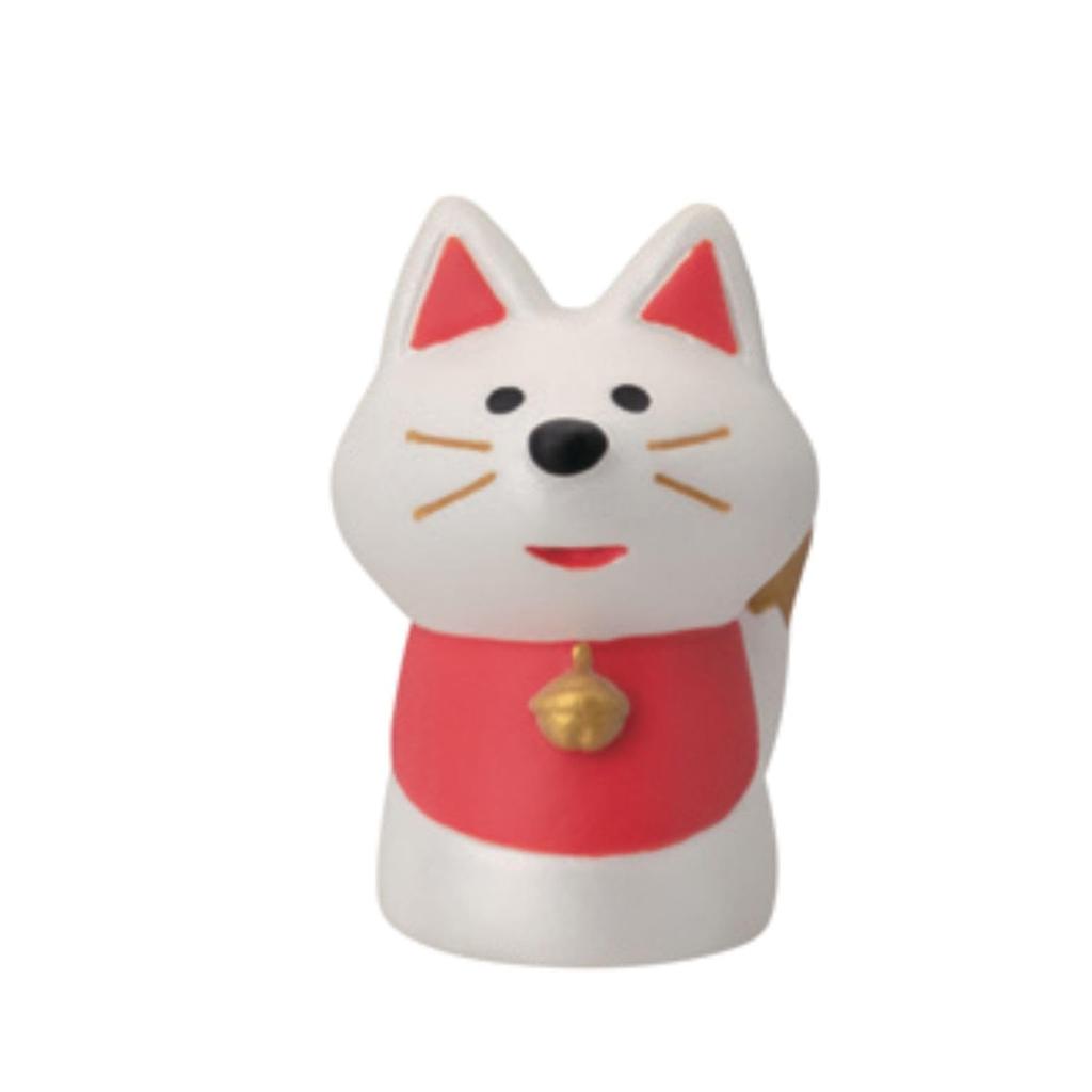 Decor Corporation Concombre Mamefuku Mascot White Fox Size Approx. W2 D2.3 H3 ZCB-47473