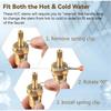 Brass Valve Core Cartridge Replacement 2pcs Quick Open Compatible with Faucet Water Control 9940530070A 0070AH
