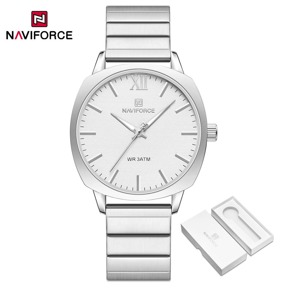 

Naviforce Жіночий годинник Модний елегантний водонепроникний годинник із нержавіючої сталі Годинник із рожевого золота чорний