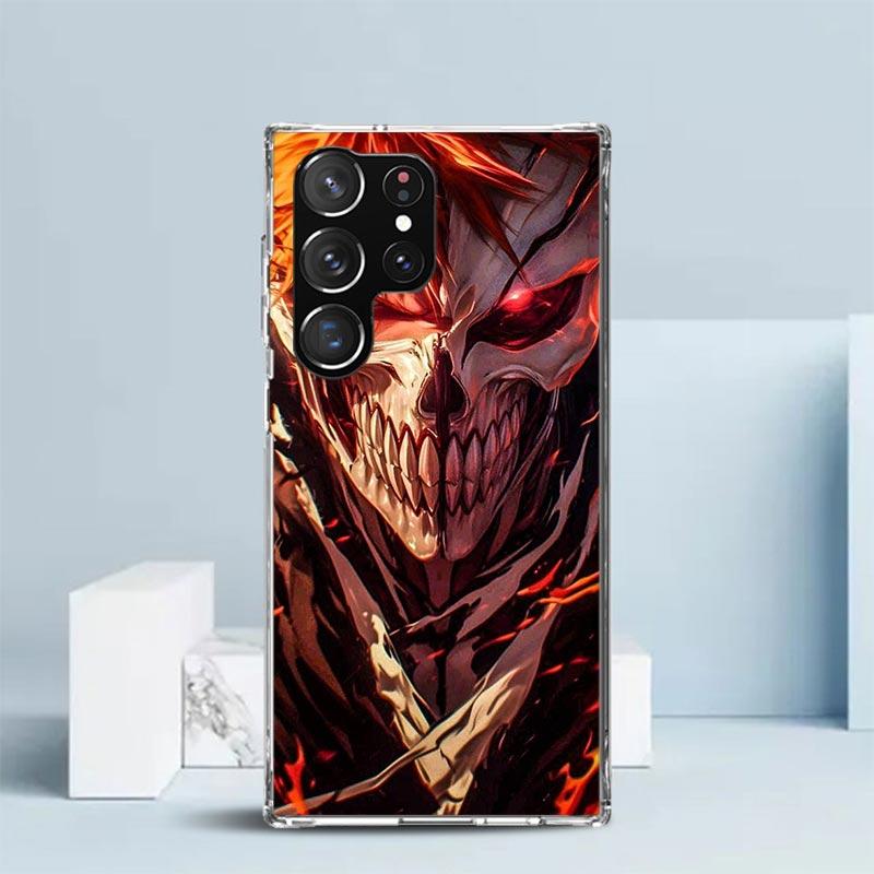 Kurosaki Ichigo Bleach Phone Case For Samsung Galaxy S24 S25 Edge S26 Ultra S22 S23 Plus S21 + S20 FE Soft TPU Back Cover Galaxy
