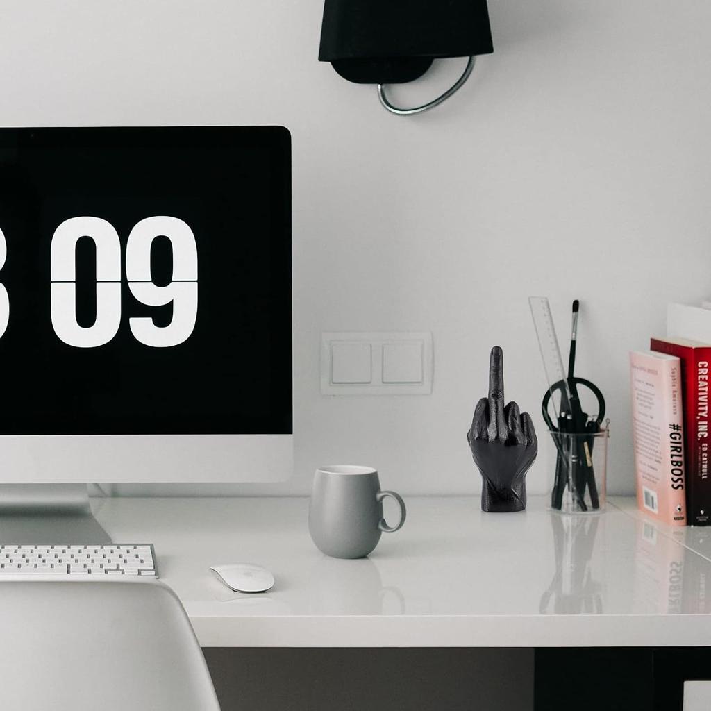 MOLIGOU Hand Gesture Desk Statues, Finger Sculpture Decor, Hand Statue Decor for Living Room, Shelf