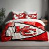 Regalo di Natale Copripiumino Kansas City Chiefs Set Lenzuola Tre Pezzi Nome Personalizzato Biancheria da Letto per Compleanno Coperta Trapuntata Regalo di Halloween Ritorno a Scuola.