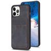 For iPhone 15 PU Leather+TPU Phone Case Matte Shockproof Cell Phone Cover with Card Slot