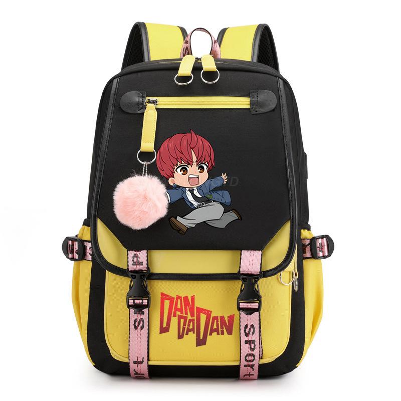 Bold Party Dandadan Surrounding Anime School Bag Fashion Male Female Versatile Elementary and Secondary School Student Lightweight Backpack