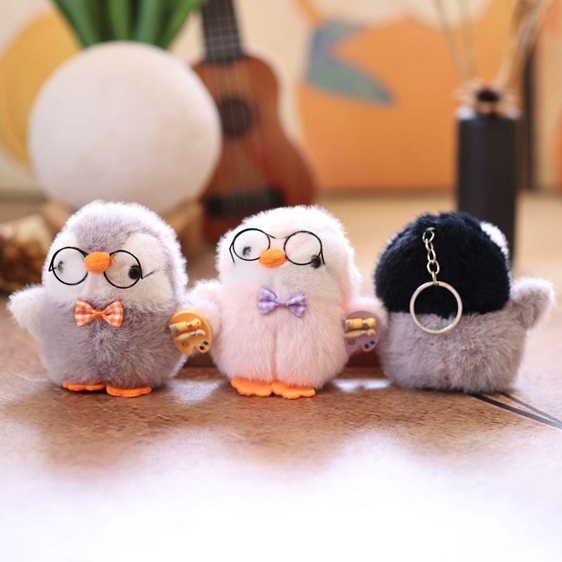 Penguin Cartoon Cute Pendant Plush Keychain Material Bag Charm Doll Accessories