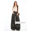 Parka Wide-Leg Jeans Women's Summer Small American Retro Lazy High Waist Drooping Loose Straight-leg Camouflage Pants
