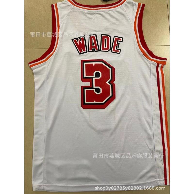 Maglia da Basket Miami Heat Uomo Donna Cotone Cucita Uniforme Squadra NBA Butler Wade Herro City Edition