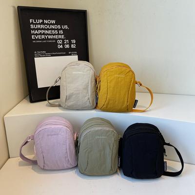 Canvas Bag Women's Summer New Retro Simple Foreign Style Shoulder Bag Shell Bag Student Small Square Bag Small Bag