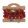 3pcs/Set Boho Style Beaded Charm Bracelets Long Wrap Jewelry Set With Colorful Gems for Women Party Accessories Gifts