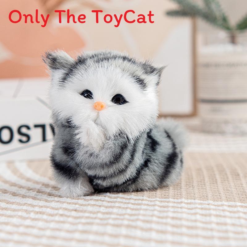 Katzen-Plüschtier für Kinder Kinder Geschenke Mit Weichem Kunstfell Und Realistischem Design