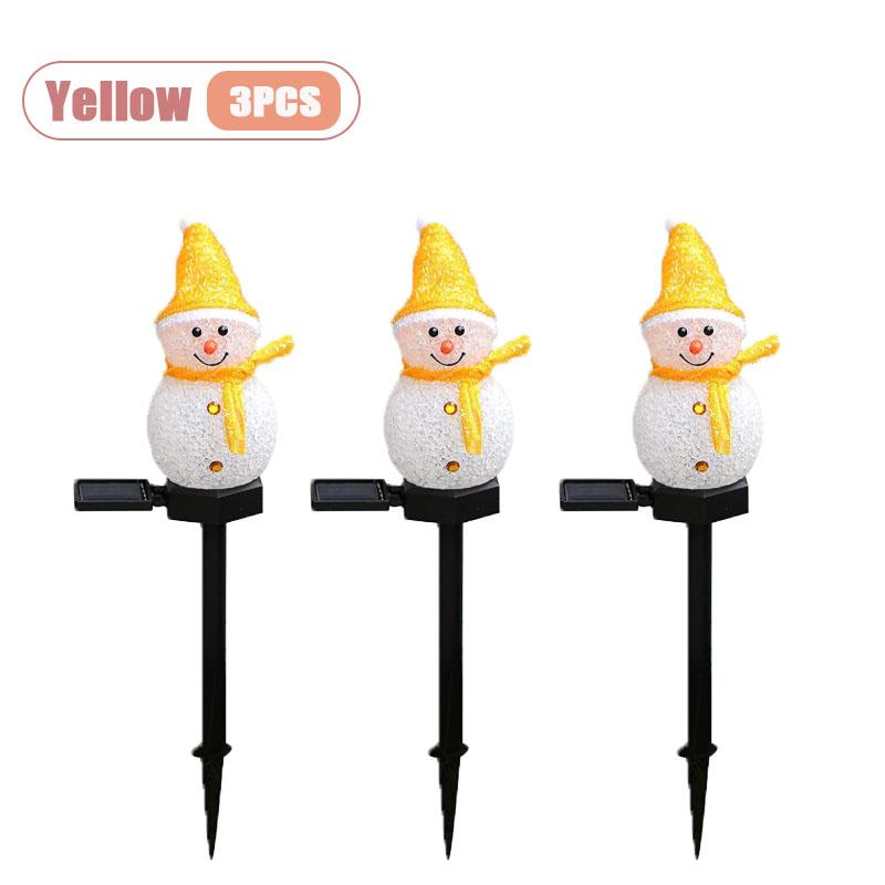 Solar Powered Christmas Snowman Lawn Stake Light Outdoor Garden Decor Ground for Yard Patio Holiday Atmosphere Lighting