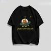 2025 Street Heavy Simple Fashion Cartoon Printed T-Shirt for Men Women Couples Autumn and Winter Cotton Casual Versatile T-Shirt