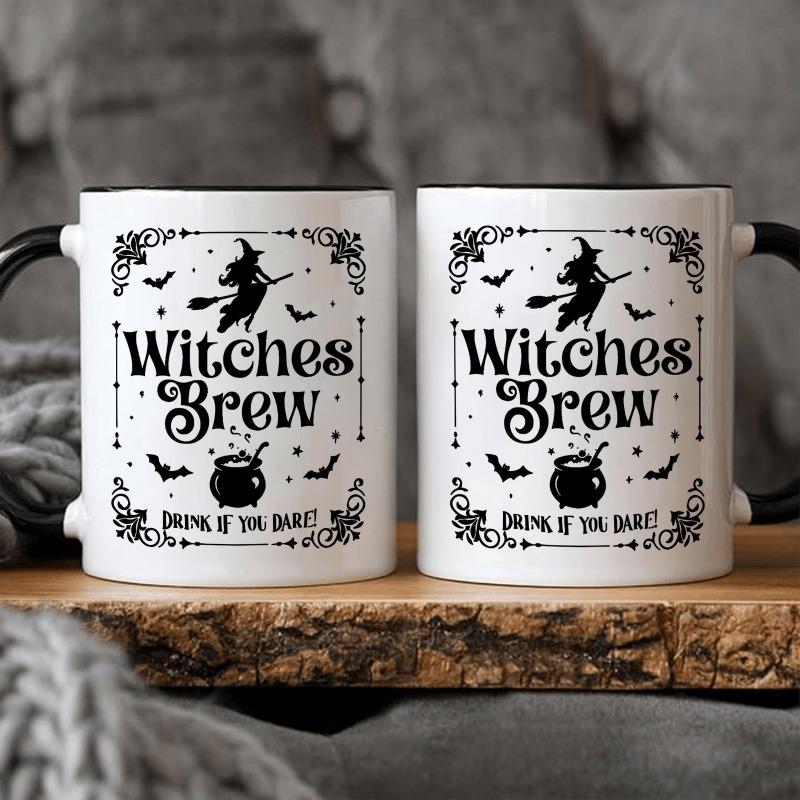 Witches Brew 11oz/330ML Ceramic Coffee Mug - Reusable, Dishwasher Safe, Perfect for Halloween & Everyday Use