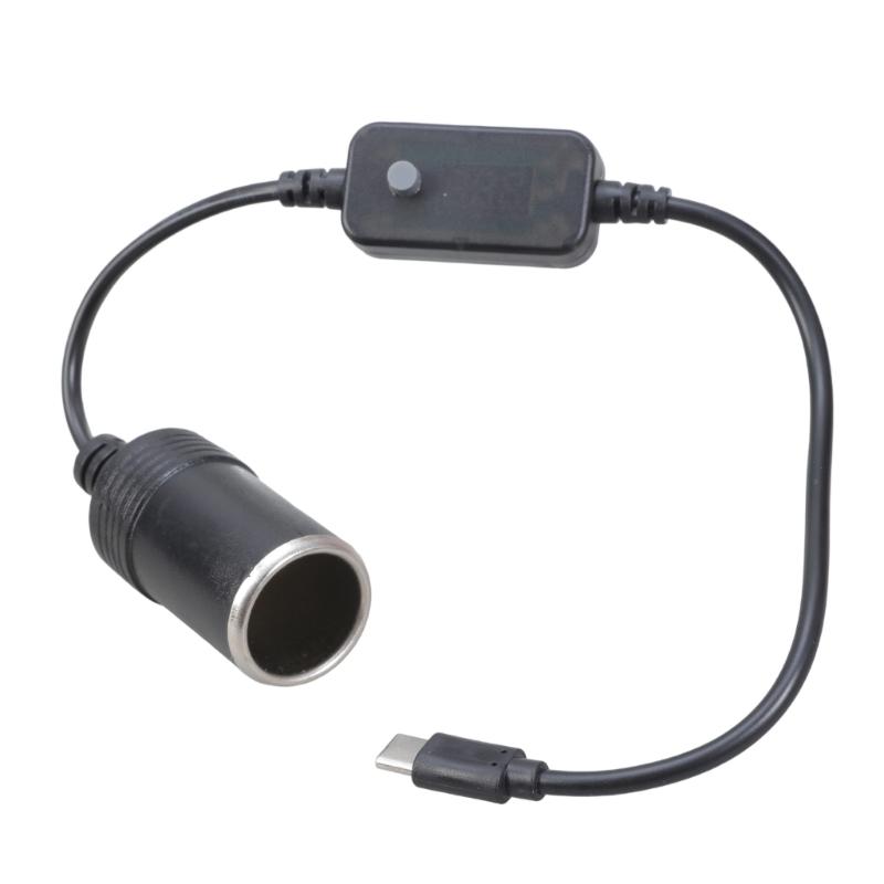 

Type C to Cigarettes Lighter Adapter Cable Supports 5V to 20V Power Conversion for Car Electronics 37cm 1