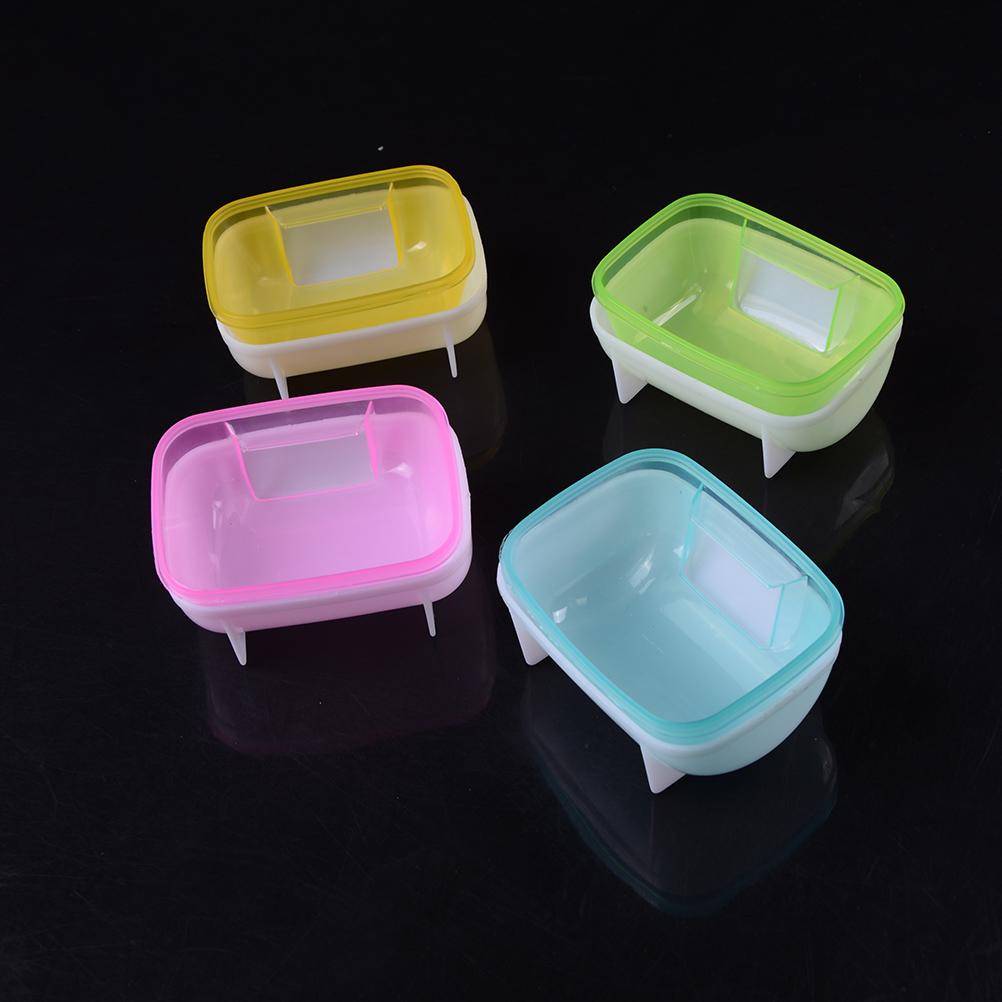 Pet Hamster Bathroom Bath Sand Room Sauna Toilet Cage Sand Baths Clear Plastic