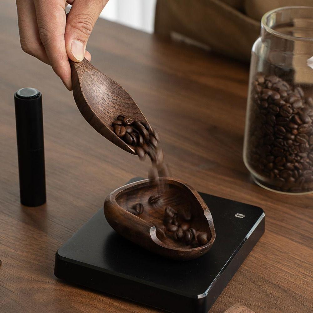 Multi-Purpose Black Walnut Coffee Scoop 1 Tablespoon/15ml Wooden Kitchen Scooping Tool Coffee Brewing Small Measuring Spoon