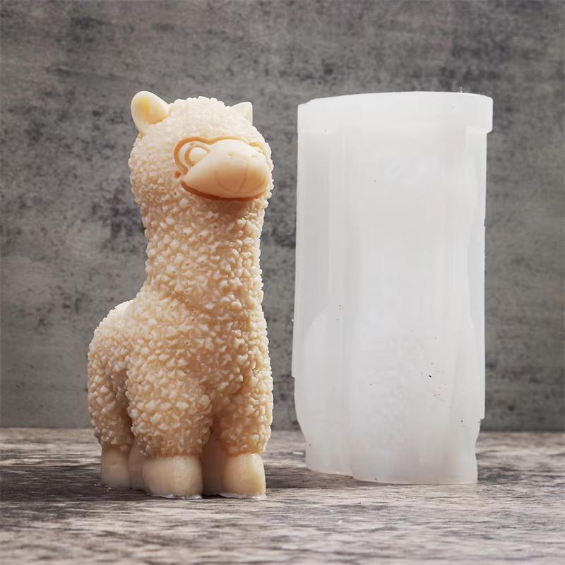 Cute 3D Sheep Aromatherapy Candle Silicone Molds DIY Fragrant Stone Handmade Soap Mold Chocolate Baking Tool Decorative Gifts
