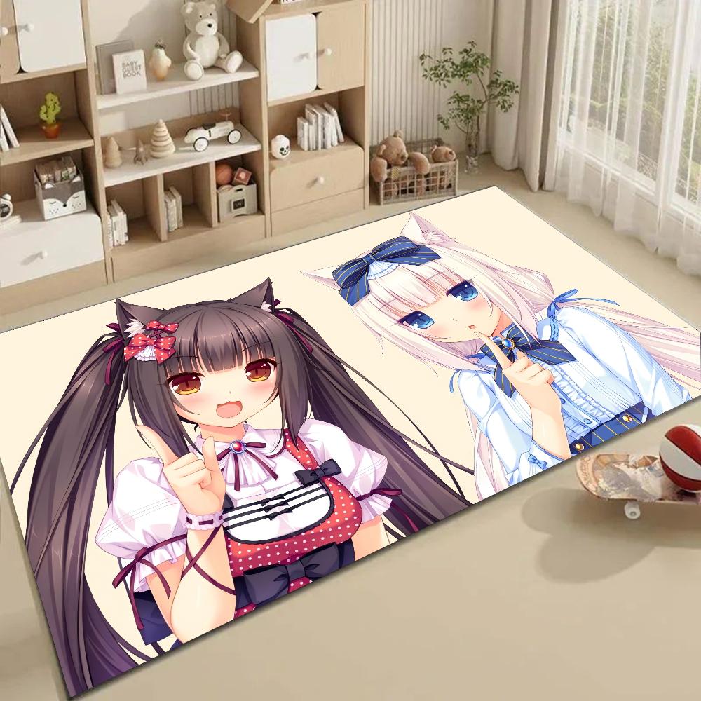 1pc Nekopara Bathroom Absorbent Mats Anti-Slip Mats Home Decor Supplies Carpets Home Kitchen Floor Mats