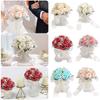 1PC Artificial White Rose Bouquet Birthday Gifts Lace Detail Christmas Photography Props Bohemian-Style Multiple Options Available