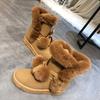 Nye snøstøvler dame vinter stor størrelse bomullsstøvler bomullssko dusk dame medium skaft varme allsidige avslappede damesnøstøvler