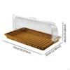 Imitation Rattan Woven Bread Basket Fruit Multifunctional Snack Storage Rectangle Serving