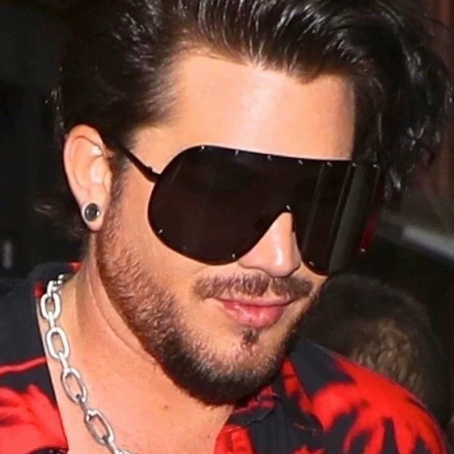 Oversized Sunglasses Women Men Vintage Punk Metal Rivet Windproof UV400 Sun Glasses Fashion Eyewear