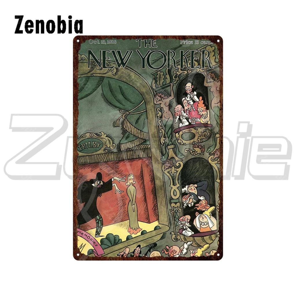 Vintage Travel Tin Sign  Surf Dive Ski  The New Yorker Metal Poster Plate  Decorative Iron Wall Art for Home Decor