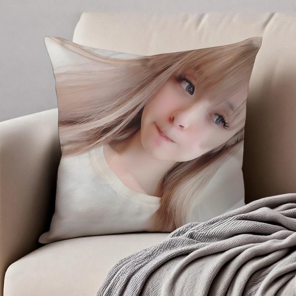 popular female singer MMARiA Cushion Cover Pillowcase Antidustmite Invisible Zipper Short Plush Sofa Cushion