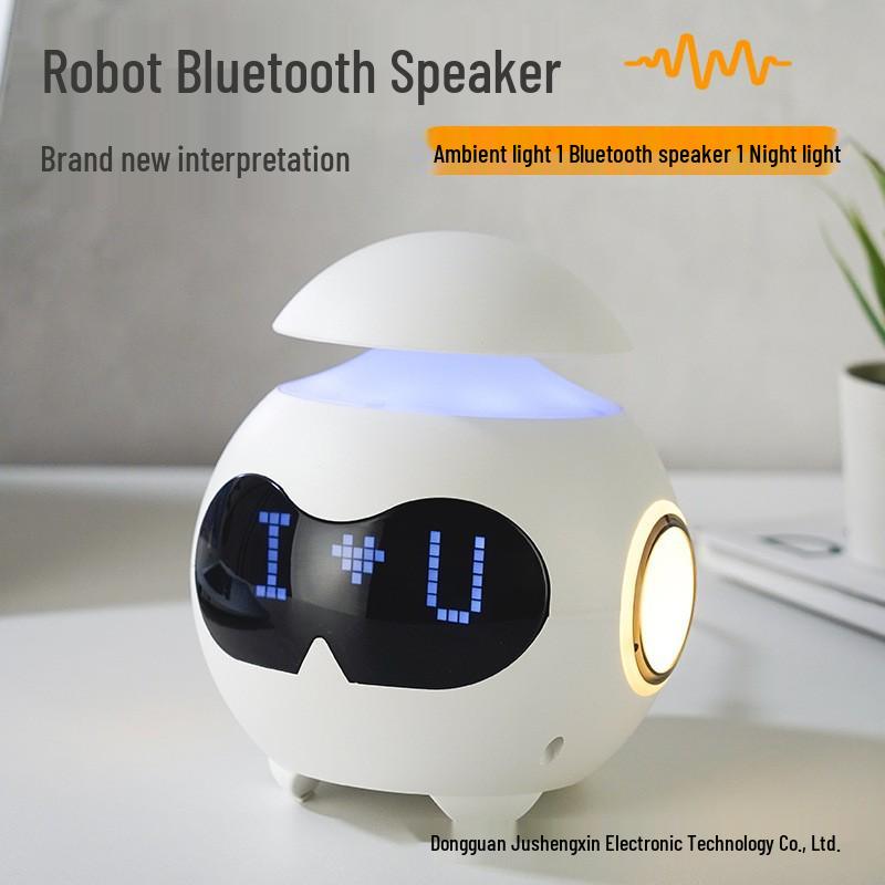 Bluetooth Speaker Alarm Clock with Memory and 7-Color Mood Lamp