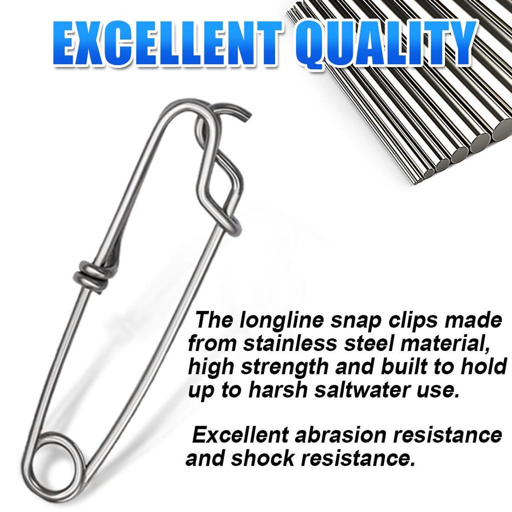 Stainless Steel Sea Fishing Safety Pin Quick Connector with Strong Pull Force - Open & Closed Eye Options
